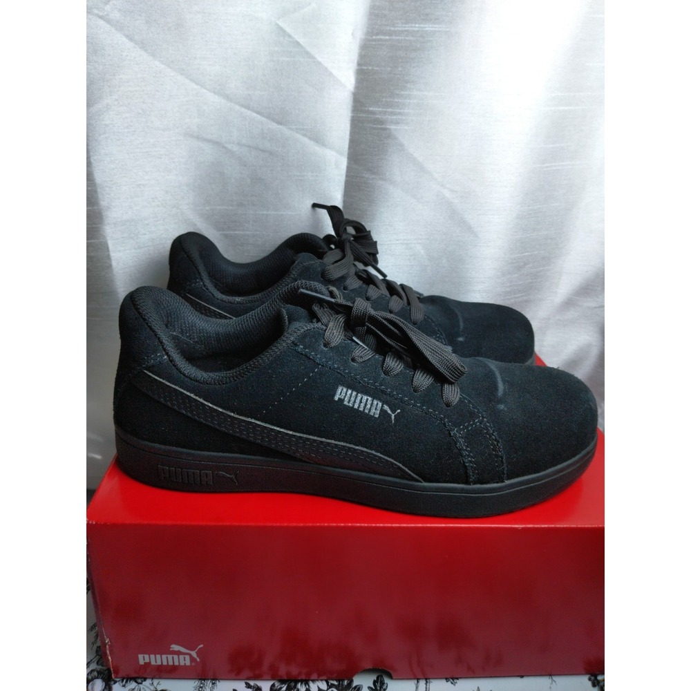 Puma‎ Women's Iconic Black Suede Leather With Composition Safety Toe Size 9 W